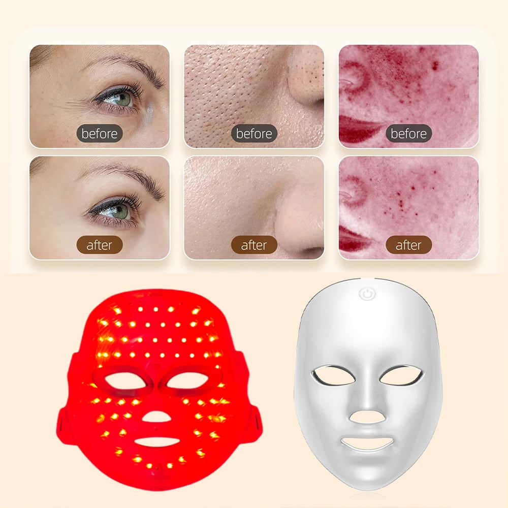7-Color LED Light Therapy Face Mask