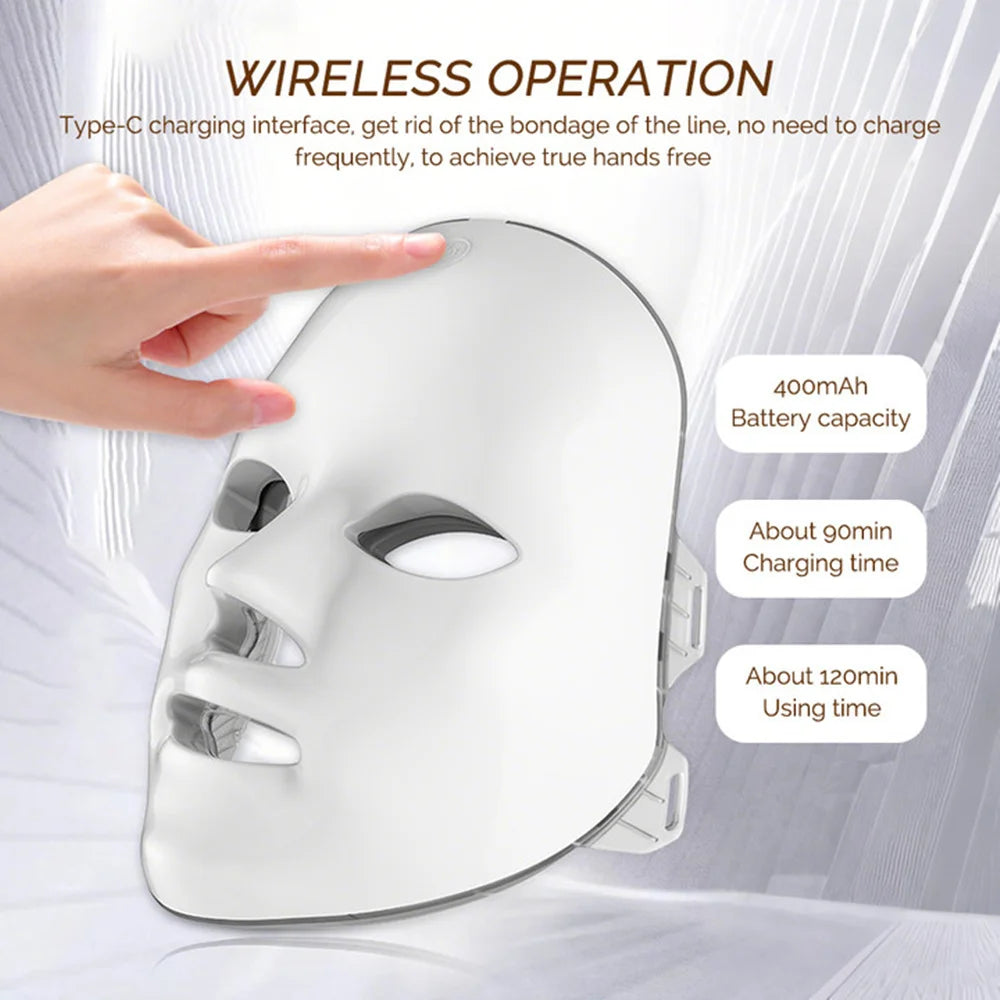 7-Color LED Light Therapy Face Mask