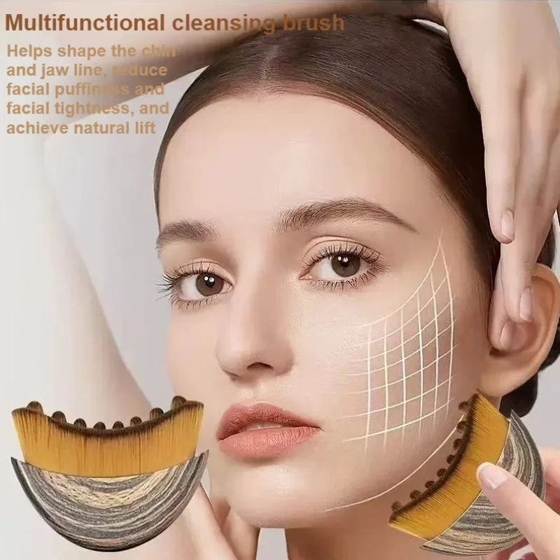 Lymphatic Contour Facial Brush | Gua Sha Face, Eye & Neck Sculpting Tool