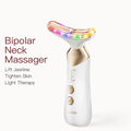 24K Gold Dual-Polar Neck & Face Beauty Device | Microcurrent Lifting, 5-Color LED & Warm Massage