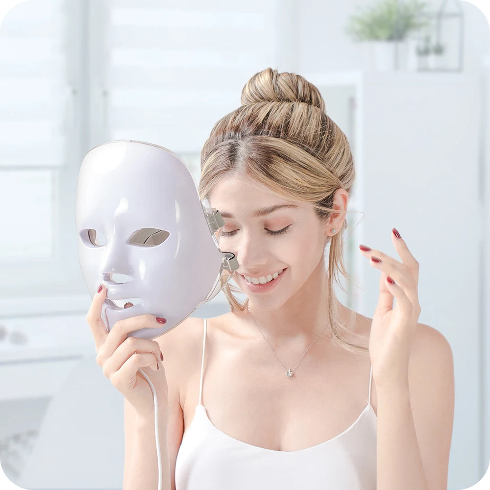 7-Color LED Light Therapy Face Mask | Anti-Aging, Acne & Brightening