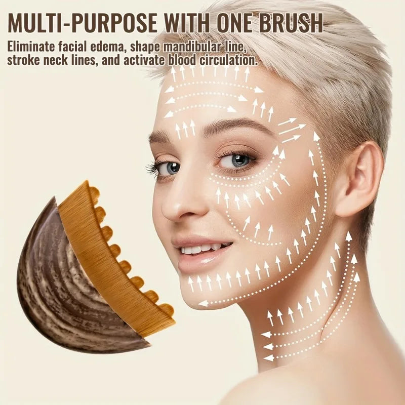 Lymphatic Contour Facial Brush | Gua Sha Face, Eye & Neck Sculpting Tool