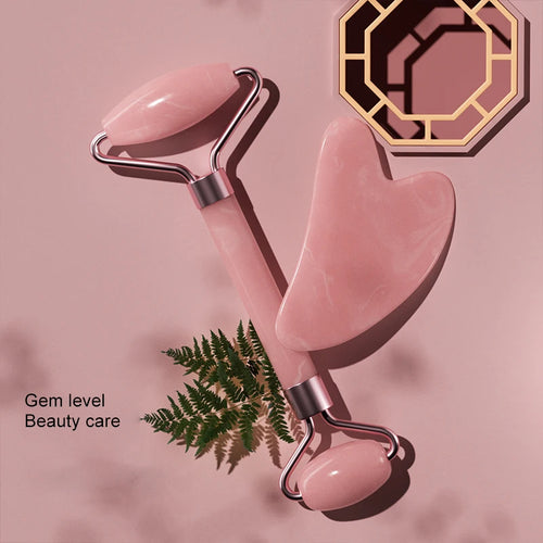 2-in-1 Facial Roller & Gua Sha Massage Kit