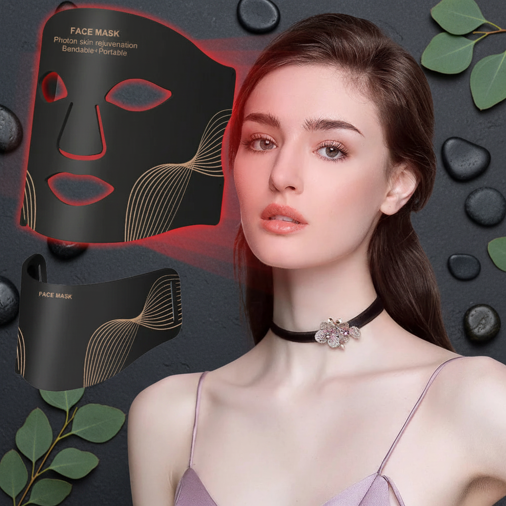 7-Color LED Face & Neck Mask | Wireless Red Light Therapy for Anti-Aging & Skin Rejuvenation