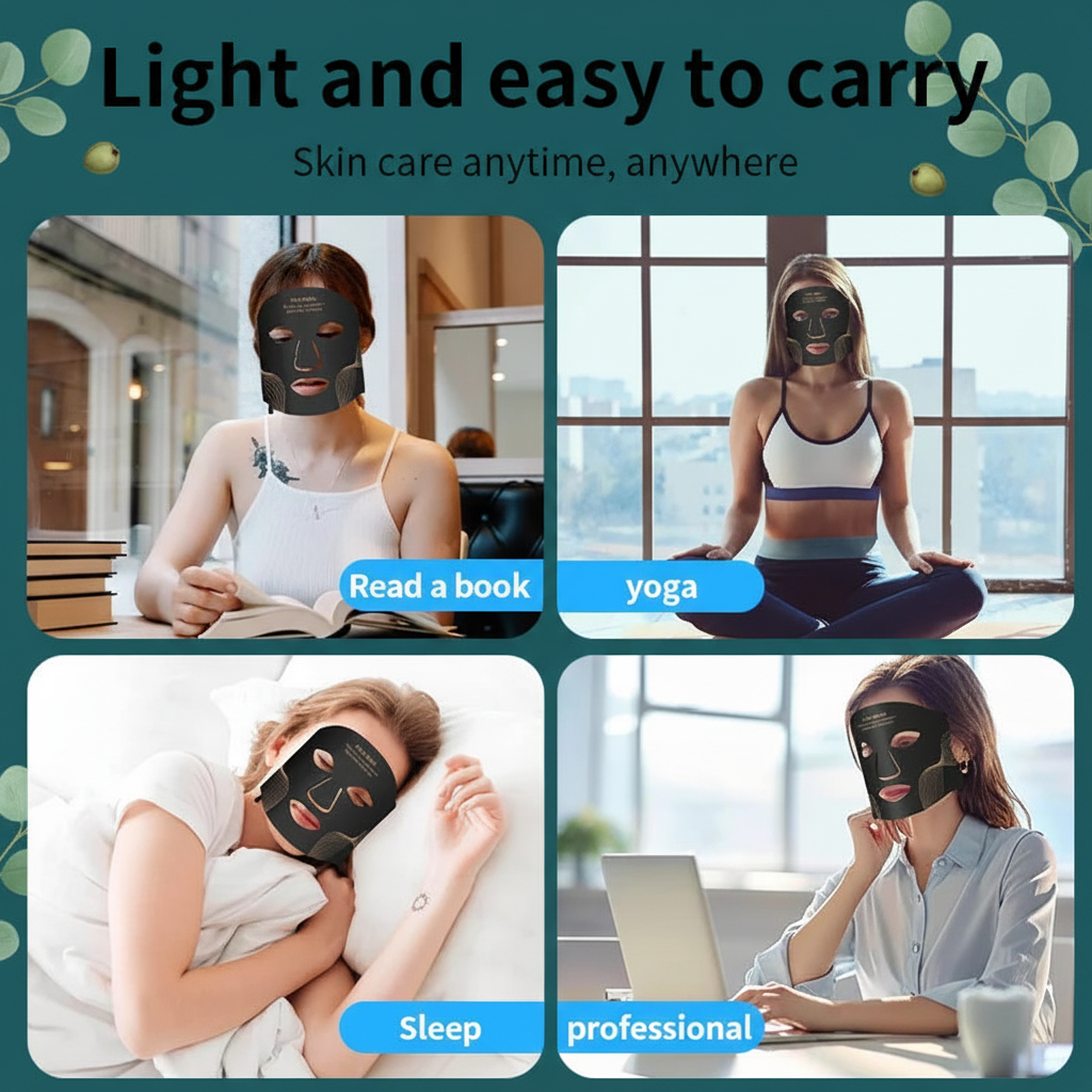 7-Color LED Face & Neck Mask | Wireless Red Light Therapy for Anti-Aging & Skin Rejuvenation
